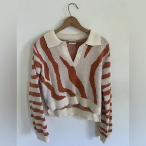 NWT STORIA Zebra Crop Sweater thumbnail 8