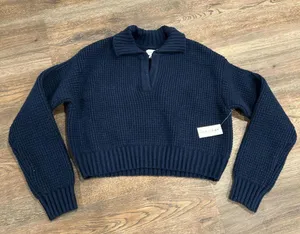 LA Hearts NWT Navy Collared Sweater thumbnail 1