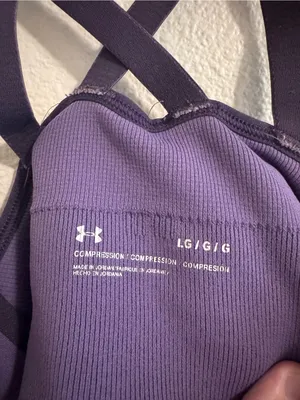 Under Armour Purple Strappy V‑Neck Longline Sports Bra thumbnail 2