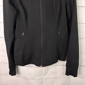 Zella Womens Large Black Performance Full Zip Athletic Track Jacket Sporty Layer thumbnail 4
