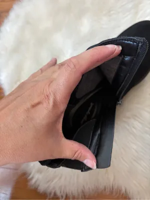 Suede Black Ankle Boots. Brand is Easy Spirit thumbnail 7