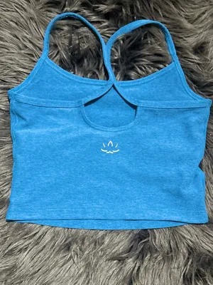 Spacedye Slim Racerback Cropped Tank Racerback Crop Tank Sport Bra Size XS thumbnail 4