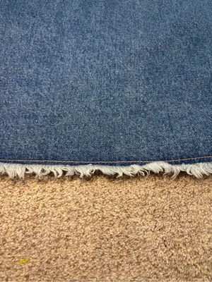 NEW! Natural Life Denim Wrap Style Crossover Frayed Hem Cotton Mini Skirt Medium thumbnail 5