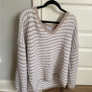 Petal & Pup Becca Crewneck Waffle Stitch Stripe Knit Sweater thumbnail 6