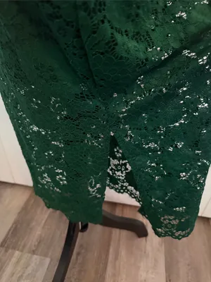 bebe Dark Green Lace Maxi Slip Dress thumbnail 8