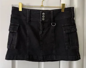 Urban Outfitters Black Mini Denim Skirt thumbnail 1