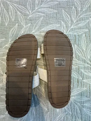 Nautica Women's Cream Woven Double-Strap Slide Sandals thumbnail 5