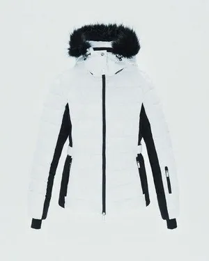 Zara ski puffer jacket skiing coat feathers down fitted winter coat thumbnail 3