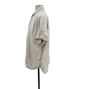 J. Crew Relaxed-fit short-sleeve Baird McNutt Irish linen shirt Beige XL Tall‎ thumbnail 7