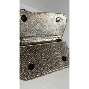 Zara Mini Clutch Shoulder Bag Metal Chain Strap Y2K Purse Mini Baguette Bag thumbnail 11