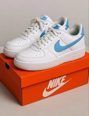 Women's Nike Court Vision Low Sneakers White and Blue thumbnail 1