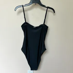 Relleciga Swimsuit Womens Sm One Piece Padded Black High Cut Minimalist Sexy thumbnail 3
