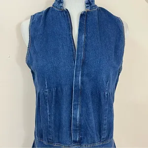 California Grown Vintage Y2K Denim Bodycon Dress L thumbnail 2