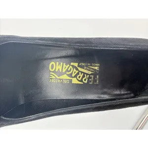 Salvatore Ferragamo Women's Vintage Black Suede Pumps Heels Sz 9.5 70's 80's thumbnail 8