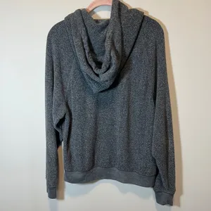 Aerie Women's Charcoal‎ Gray Boucle Fleece Pullover Hoodie Sweatshirt Large thumbnail 7