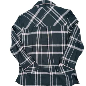 Soma Flannel Long‎ Sleeve Notch Collar Button Up Pajama Top Womens XS Aspen New thumbnail 3
