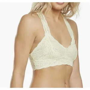 Intimately Free People nude lace racer back XS bralette thumbnail 1