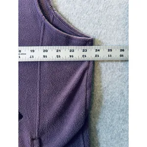 Woolrich Fleece Full‎ Zip Vest Purple Floral Patch Granny Cottagecore Women's XL thumbnail 9