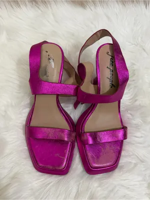 Free People Collection Candice Sandals Heels Metallic Magenta 37.5 thumbnail 2