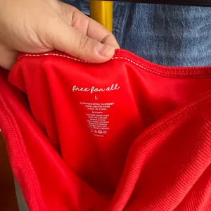 Red Women's Top Size L thumbnail 4