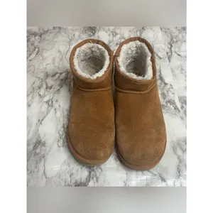 Koolaburra by Ugg Chestnut Suede Shearling Ankle short boots winter 8.5 brown thumbnail 2