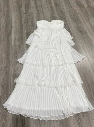 NWOT Lulus White Strapless Tiered Maxi Dress Size XL MSRP $99 thumbnail 7