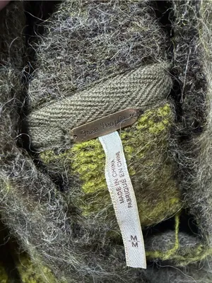 Free people Green and Brown wool alpaca Cardigan medium thumbnail 9