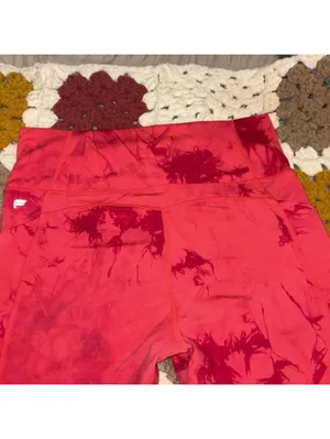 Fabletics Oasis Purelux High Waist Red Leggings Size Med 7-8 Workout Pockets thumbnail 2