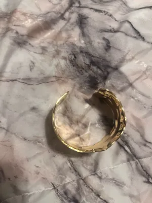 Gold and cream bracelet cuff thumbnail 3