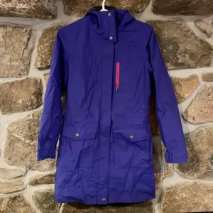 Columbia Purple/Pink Zip Up Windbreaker Material Jacket thumbnail 3