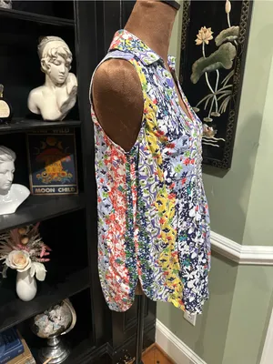 Maeve by Anthropologie Floral Sleeveless Button‑Down Blouse – Size XS thumbnail 10