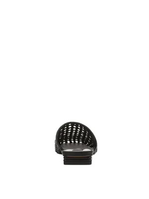 NWT Franco Sarto Toba Mule Slip On Square Toe J8092S1 Black Woven 9M thumbnail 3