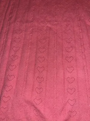 NWT A New Day Pink Pointelle Heart Knit Midi Skirt Size Small thumbnail 3