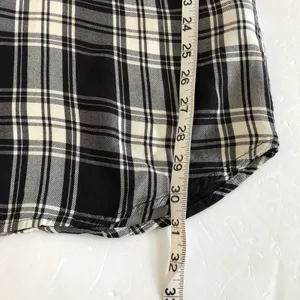 MADEWELL Courier Shirt Dress Gordon Plaid‎ Black White Women's Size Medium thumbnail 7