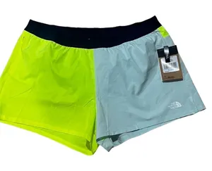 The North Face Women's Wander Shorts Neon Green/Light Blue Size XL Activewear thumbnail 1