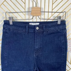 Free People So Chic Biker Denim Short Rinse‎ Cobalt thumbnail 4