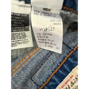 Levis Ribcage Straight Ankle Jeans Womens 29 High Rise Button Fly Blue Denim thumbnail 8