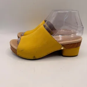 Dansko Maci Mule Yellow Milled Nubuck Leather Open Toe Slide Clog Sandal Size 36 thumbnail 3