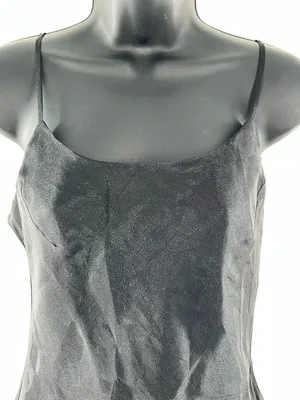 Black Slip Maxi Dress - Women's Elegant Evening Dress thumbnail 2