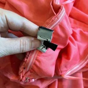 NWT Lulus All My Heart Coral Pink Off-the-Shoulder Maxi Dress Chiffon Sz L thumbnail 15