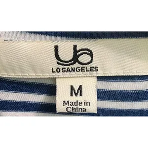 YA Los Angeles Womens Size M Casual Dress Blue White Stripe V Neck‎ thumbnail 2