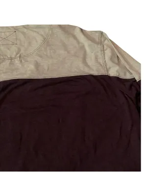 We The Free People Size S Womens Two Tone V Neck Oversized Baseball Tee Top Boho thumbnail 9