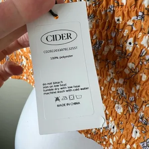 Cider Crop Top 3XL Plus Curvy Ditsy Floral Cami Tank Orange Smocked V-Neck NEW thumbnail 7