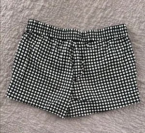 J. Crew Black & White Linen Blend Polka Dot Shorts thumbnail 4