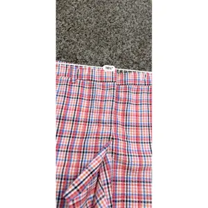 LOFT The Riviera Short Womens 10 Pink Blue Orange Plaid Check‎ Cotton Blend 4in thumbnail 7