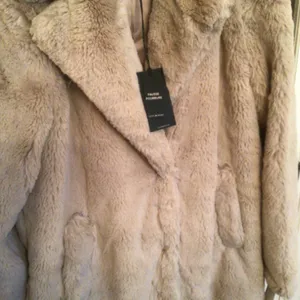 HP💝Lucky Brand Women’s Faux Fur Jacket in khaki size medium thumbnail 6