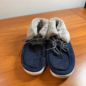 Hey Dude Women's Britt Navy Sherpa Lined Boot Lace Up Shoe‎ Winter Cozy W6 thumbnail 4
