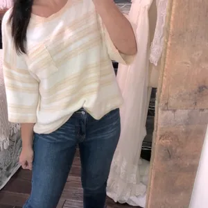 Striped knit boho sweater size medium oversized thumbnail 2