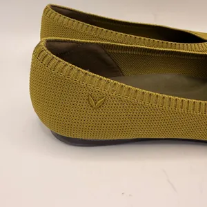 Vivaia Aria Pointed Toe Knit Flats Chartreuse Green Womens Size EU 40/ US 9.5 thumbnail 2