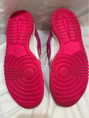 Nike Dunk Low GS Laser Fuchsia Pink White Barbie FB9109-102 Sneakers Size 7Y thumbnail 4